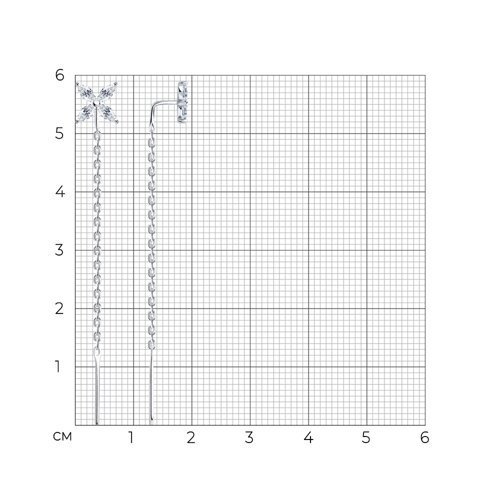 Серьги из серебра с фианитами (Арт.94025995)