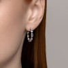 Серьги из серебра с фианитами «Сияние линий» Соколов (арт.94026499)