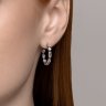Серьги из серебра с фианитами (Арт.94026499)