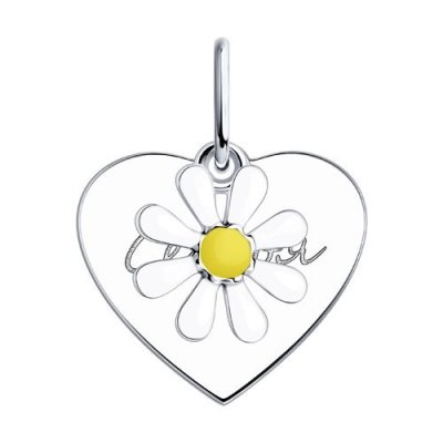 Подвеска из серебра с эмалью (Арт.94-130-01171-1)