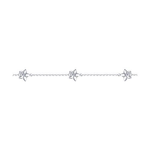 Браслет из серебра с фианитами (Арт.94-150-01636-2)