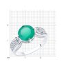 Кольцо из серебра с агатом и фианитами (Арт.94-310-00408-1)