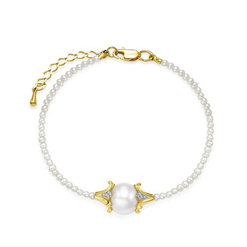 Браслет золотой с бриллиантами и жемчугом «Ундина» Kabarovsky (арт.14-21319-1589)