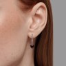 Серьги из серебра с гранатами и фианитами (Арт.92022922)