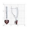 Серьги из серебра с гранатами и фианитами (Арт.92022922)