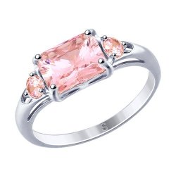 Кольцо из серебра с фианитами (Арт.94012765)