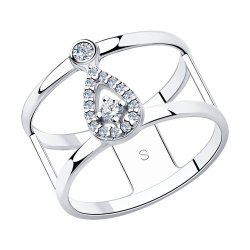 Кольцо из серебра с фианитами (Арт.94013051)