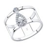 Кольцо из серебра с фианитами (Арт.94013051)