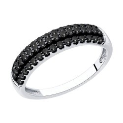 Кольцо из серебра с фианитами (Арт.94013355)