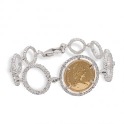 Серебряный браслет BEAVERS с монетами 4028m