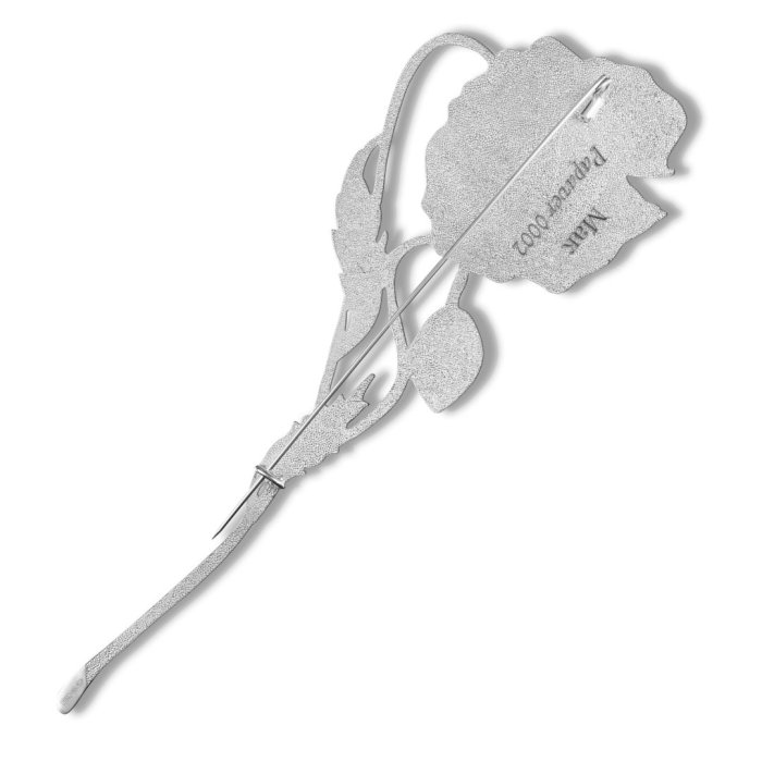 Брошь из серебра Т.Полякова "Мак" (Арт.41543)