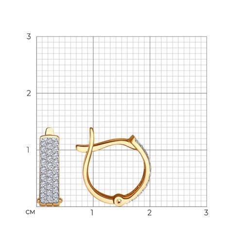 Серьги из золота с фианитами (Арт.0200133)