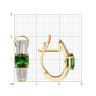 Серьги из золота с бриллиантами и турмалином (Арт.6024262)