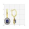 Серьги из желтого золота с сапфирами и бриллиантами (Арт.53-221-01023-1)