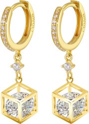 Серьги из серебра с куб. цирконием (Арт.fus-2-8-swr-1-g)