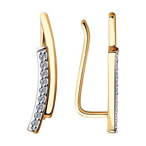 Серьги из золота с фианитами (Арт.028578)