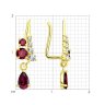 Серьги золотые пробы 585 с рубином (Арт.729247-2)