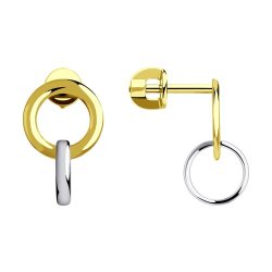 Серьги из желтого золота (Арт.029083-2)
