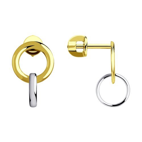 Серьги из желтого золота (Арт.029083-2)
