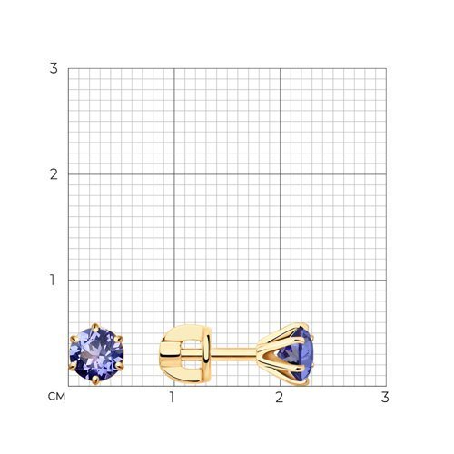 Серьги из золота с танзанитами (Арт.6024255)