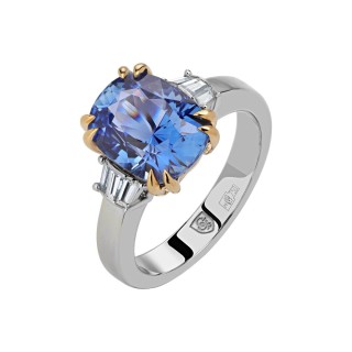 Кольцо золото с бриллиантами и сапфиром «Garden Royale» Estet (арт.01К6813382-5)