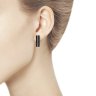 Серьги из золота с бесцветными и чёрными бриллиантами (Арт.7020062)
