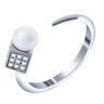 Кольцо из серебра с фианитом и жемчугом TEOSA LYD00093R