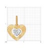 Подвеска из золота с алмазной гранью с фианитом (Арт.035341)