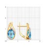 Серьги золотые пробы 585 с топазом (Арт.724164)