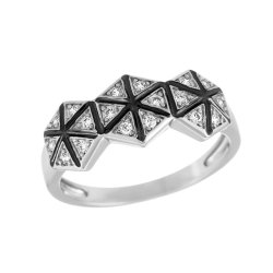 Кольцо из серебра с фианитом (Арт.cz-r01635-x-wb-x-x-w)