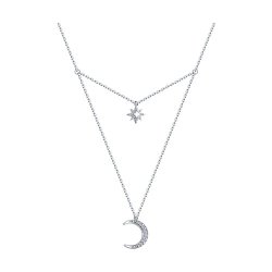 Колье из серебра с фианитами (Арт.94070345)