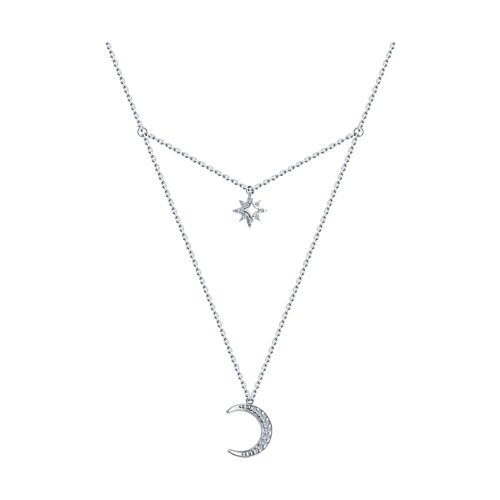 Колье из серебра с фианитами (Арт.94070345)