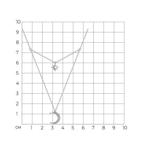 Колье из серебра с фианитами (Арт.94070345)
