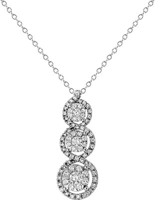 Кулон из белого золота с бриллиантом (Арт.glb_1046)