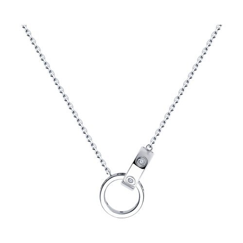 Колье из серебра с фианитами (Арт.94070708)