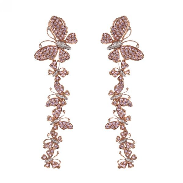 Серьги из золота с бриллиантом и сапфиром (Арт.e0001295a06_ps_pink)