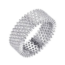 Кольцо из серебра с фианитом (Арт.sl-r00248-x-w-x-x-w)