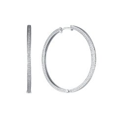 Серьги из белого золота с бриллиантом (Арт.e18135_sr_wg)