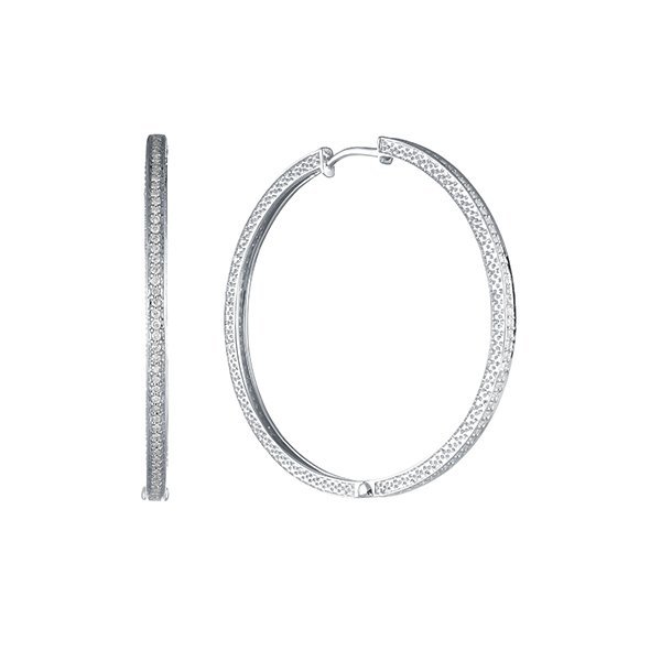 Серьги из белого золота с бриллиантом (Арт.e18135_sr_wg)