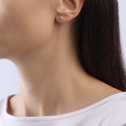Серьги из желтого золота с бриллиантами (Арт.1021748-2)