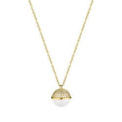 Ожерелье из серебра с керамикой и фианитом (Арт.tc-n02013-w-l-x-x-w)