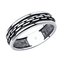 Кольцо из чернёного серебра (Арт.95010119)