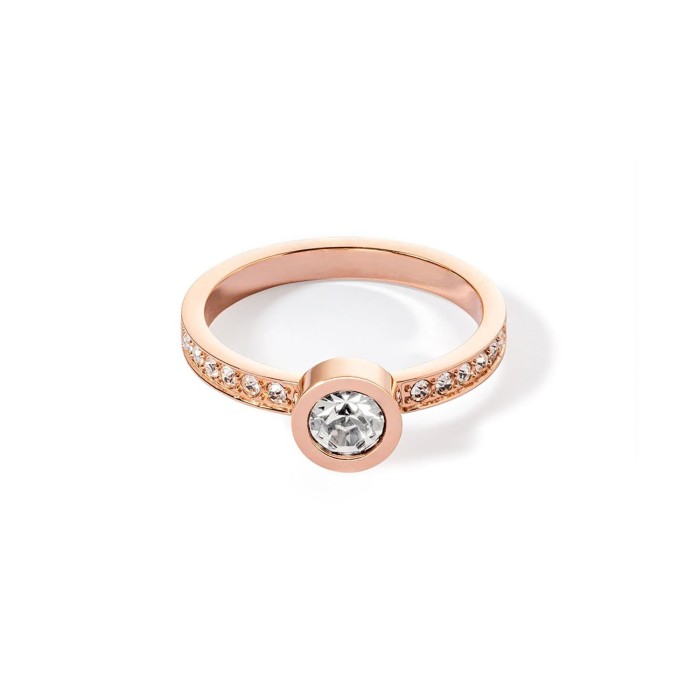 Кольцо с кристаллом Crystal Rose Gold «Сияние сердца» Coeur de Lion (арт.0228/40-1822 54)