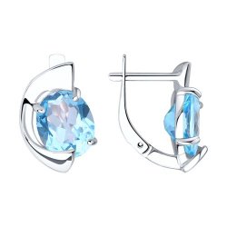 Серьги из серебра с топазами (Арт.92022332)