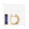 Серьги из золота с бриллиантами и сапфирами (Арт.2020869)