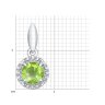 Подвеска из серебра с фианитами и хризолитом (Арт.92030331)
