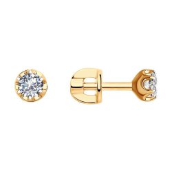 Серьги из золота с бриллиантами (Арт.1021757)