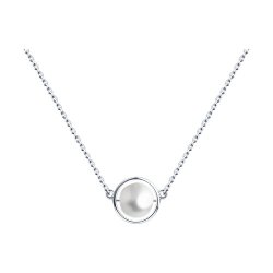 Колье из серебра с жемчугом (Арт.92070067)