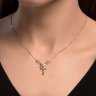 Колье из золочёного серебра с аметистами и фианитами (Арт.93-370-02061-2)