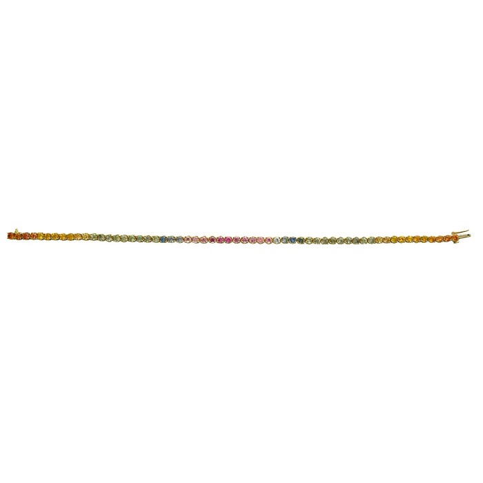 Браслет золотой с сапфирами «Symphony Rainbow» Estet (арт.01Б532622-4)